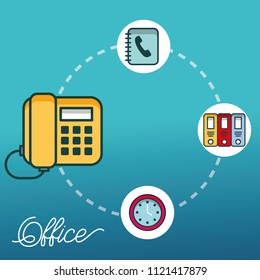 telephone clock binders folder office