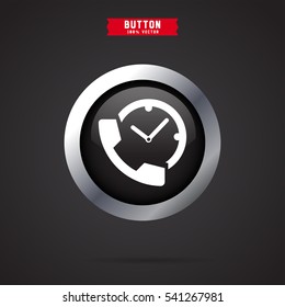Telephone and clock icon