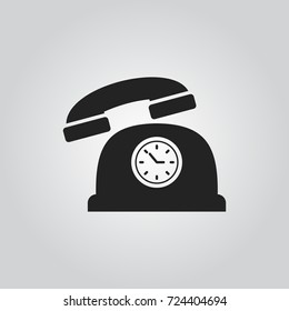 telephone with clock icon