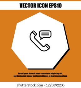Telephone comment icon vector