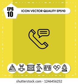 Telephone comment icon vector