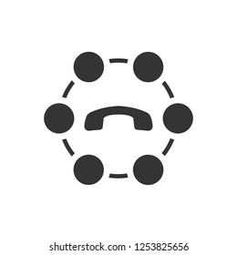 Telephone communication icon