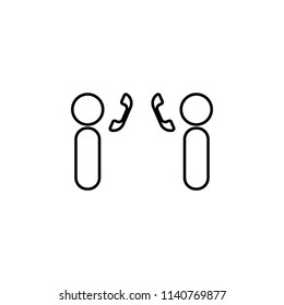 telephone communication icon. Element of communication icon for mobile concept and web apps. Thin line telephone communication icon can be used for web and mobile