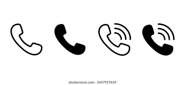 Telephone communication icon in generic style. Phone, contact us sign symbol