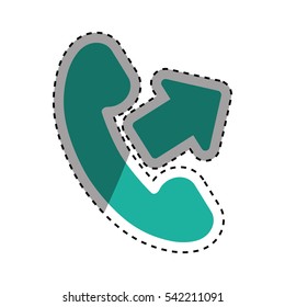 Telephone communication symbol icon vector illustration graphic design