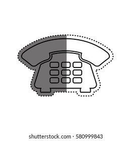 Telephone communication technology icon vector illustration graphic design