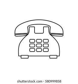 Telephone communication technology icon vector illustration graphic design