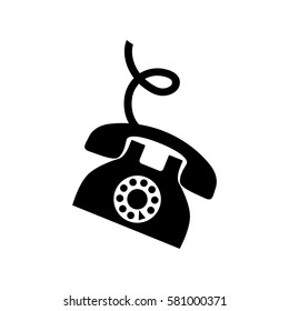 Telephone communication technology icon vector illustration graphic design