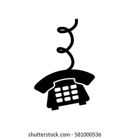 Telephone communication technology icon vector illustration graphic design