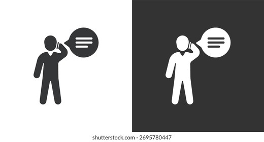 Telephone Consultation icon. Solid glyph series icon