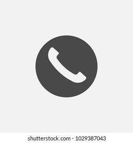 telephone contact icon in gray icon