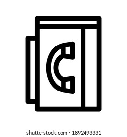 Telephone Contact icon or logo isolated sign symbol vector illustration - high quality black style vector icons

