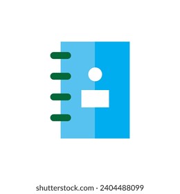 telephone contact icon vector, with blue and green flat style