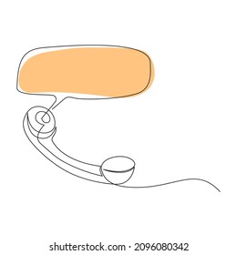 telephone continuous line, white background

