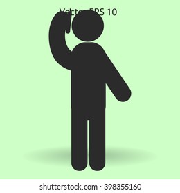 Telephone conversation between two people vector icon