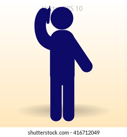 Telephone conversation between two peoplevector icon