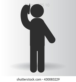 Telephone conversation between two peoplevector icon