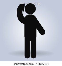 Telephone conversation between two peoplevector icon