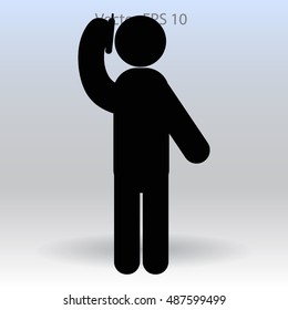 Telephone conversation between two peoplevector icon
