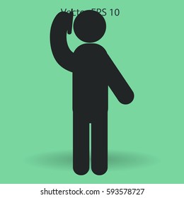 Telephone conversation between two peoplevector icon