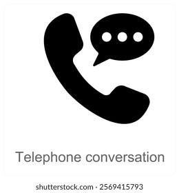 Telephone Conversation and call icon concept