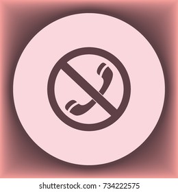 Telephone conversation is forbidden, vector icon
