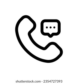 Telephone Conversation icon in trendy flat style isolated on white background. Telephone Conversation silhouette symbol for your website design, logo, app, UI. Vector illustration, EPS10.