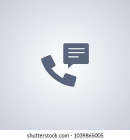 Telephone conversation icon, vector best flat icon on white background , EPS 10