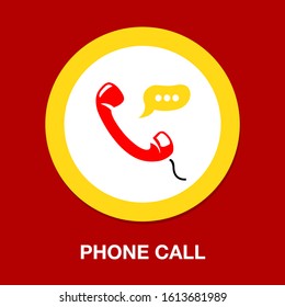 telephone conversation - Phone sign icon. Call center, communication icon - Phone cell symbol