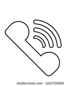 
Telephone conversation vector illustration for website