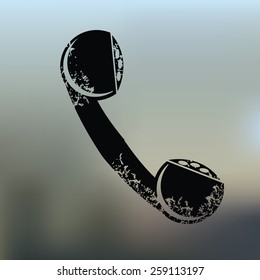 Telephone design on blur background,grunge vector