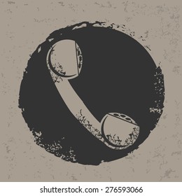 Telephone design on grunge background, grunge vector