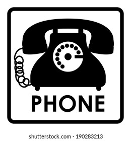 Telephone design over white background, vector illustration