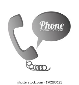Telephone design over white background, vector illustration