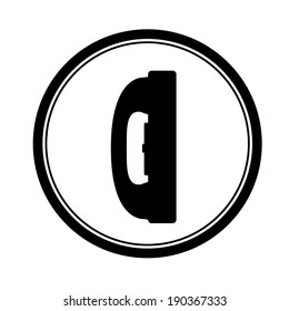 Telephone design over white background, vector illustration