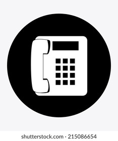 Telephone design over white background, vector illustration