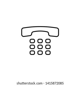 Telephone dial simple vector Icon