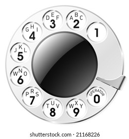 Telephone dial. Vector.