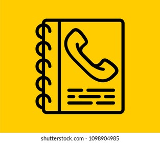 Telephone Diary Vector Icon