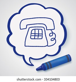 telephone doodle drawing