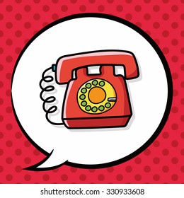 telephone doodle, speech bubble