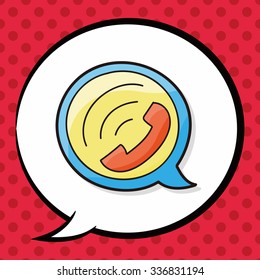 telephone doodle, speech bubble