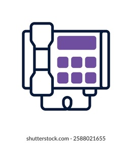telephone dual tone icon. vector icon for your website, mobile, presentation, and logo design.