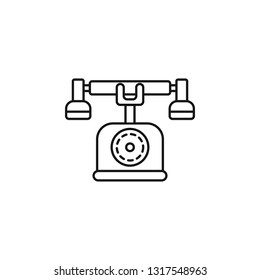 telephone . Element of marketing vector icon. Thin line icon for website design and infographic, Media Marketing icon