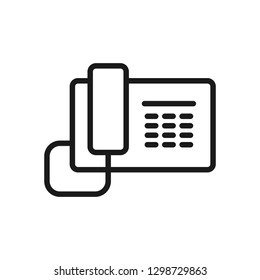 telephone fax. minimal thin line web icon. simple vector illustration outline. concept for infographic, website or app