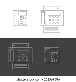 Telephone and fax vector icons in eps