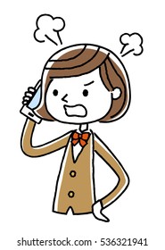 Telephone: Female student get angry