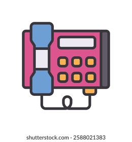 telephone filled color icon. vector icon for your website, mobile, presentation, and logo design.
