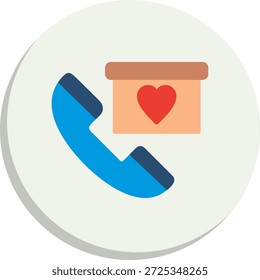 Ícone de Estilo de Círculo Plano de Telefone