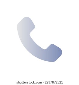 Telephone flat gradient color ui icon. Contact management. Making phone calls. Cellphone service. Simple filled pictogram. GUI, UX design for mobile application. Vector isolated RGB illustration